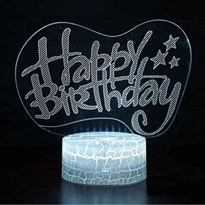 LED Happy Birthday Multiple Color Light Up Sign.
